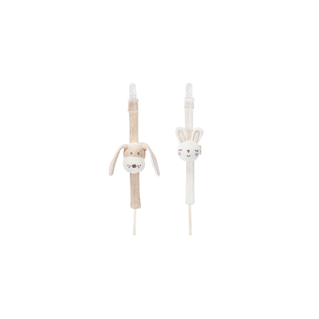 Adjustable Pacifier Clip - Beige